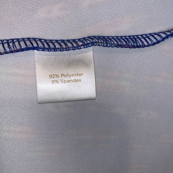 Decree Scuba Skater Skirt Blue Day Glo Geometric Patterns Women’s Size XL - Picture 3 of 7